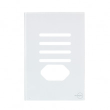 Placa P/ 4 Interruptores + Tomada (especial) - Novara Glass Branco